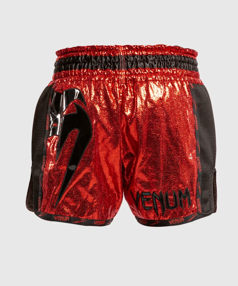 Short de Muay Thai Venum Giant Foil - Rouge/Noir – Image 3