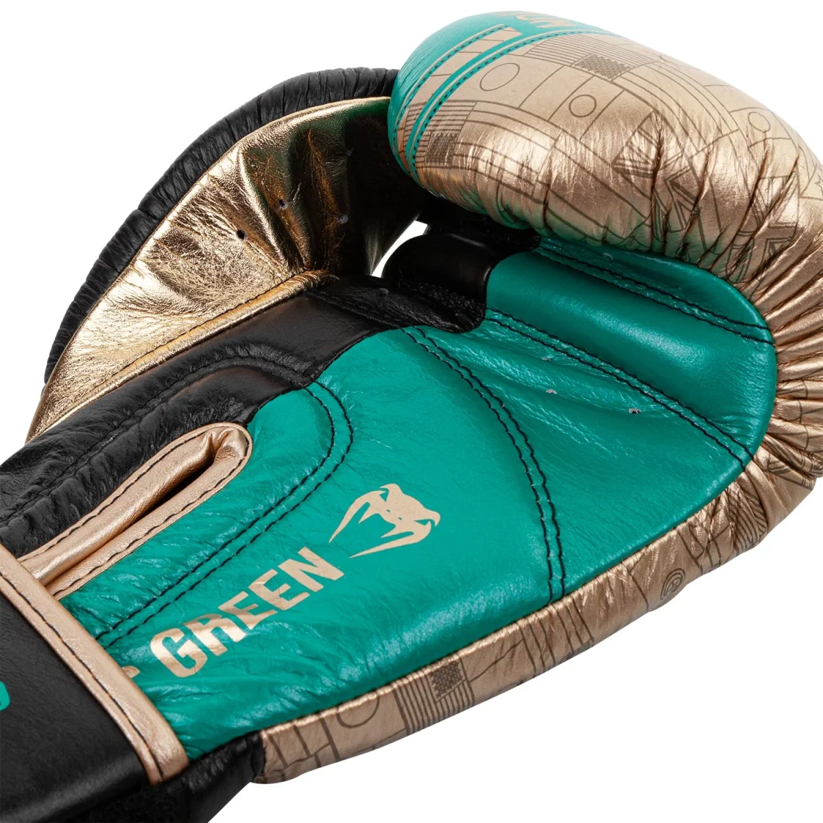 Gants de boxe Pro Venum Shield - Edition limitée WBC - Velcro - Vert Métallique/Doré – Image 7