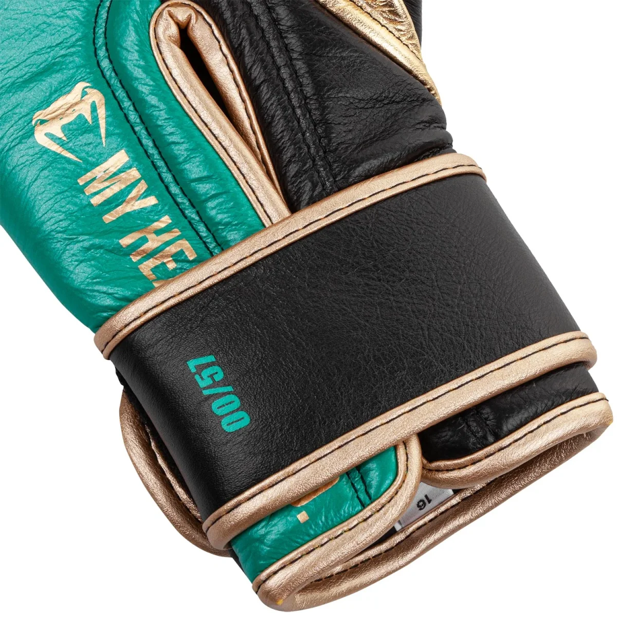 Gants de boxe Pro Venum Shield - Edition limitée WBC - Velcro - Vert Métallique/Doré – Image 6
