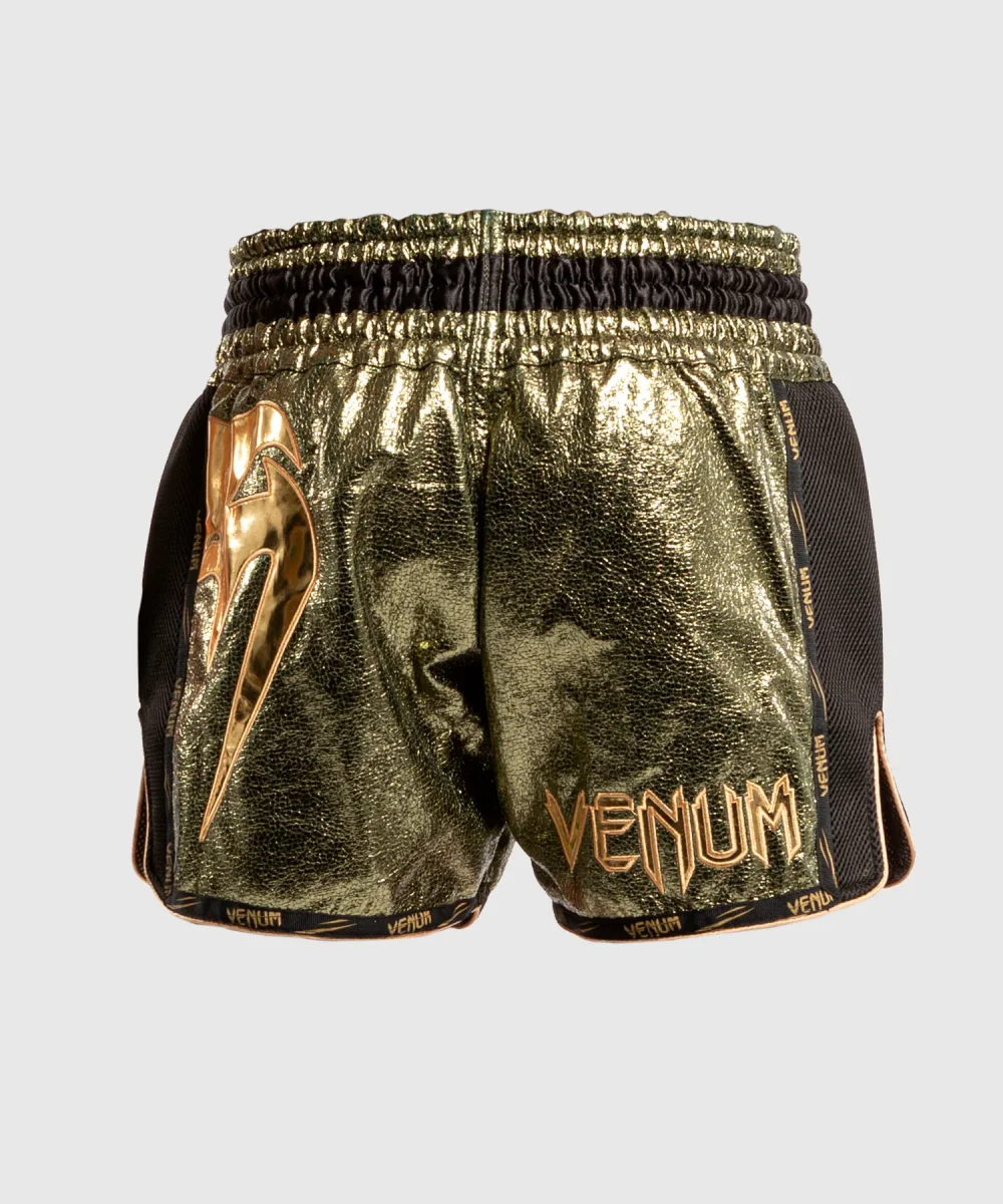 Short de Muay Thai Venum Giant Foil - Kaki/Doré – Image 3